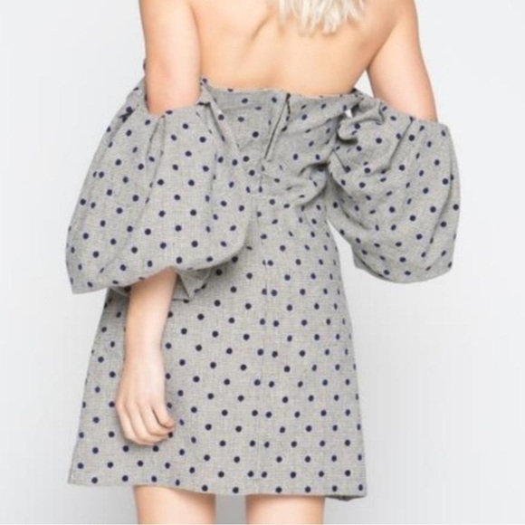 EGGIE by URBAN OUTFITTERS Delilah Polka Dot Puff Sleeve Dress - Picture 3 of 8